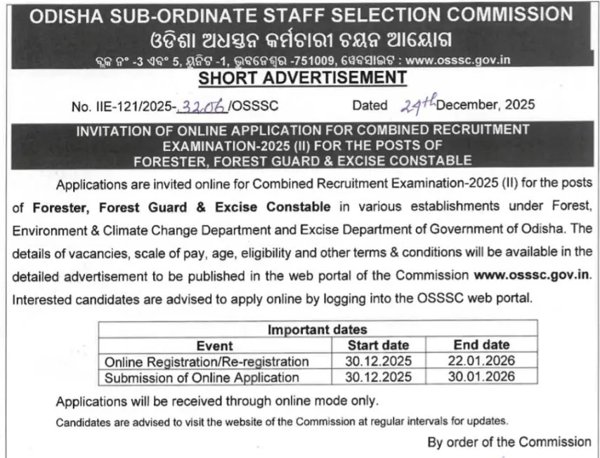 OSSSC CRE notification image 